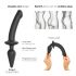 Strap-on-me Swith Semi-Realistic S - 2-in-1 Silikon-Dildo (schwarz)