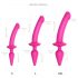 Strap-on-me Switch Semi-Realistic L - 2-in-1 Silikon-Dildo (Pink)