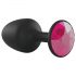 Dorcel Geisha Plug Ruby L - schwarzer Anal-Plug mit rosa Stein