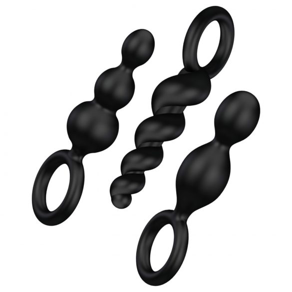 Satisfyer Booty Call - Analplug-Set in Schwarz (3-teilig)