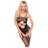 Penthouse Hot Nightfall - Zickzack, offenes Netz-Set (schwarz)