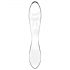 Satisfyer Dazzling Crystal - Doppelseitiger Glaskristall-Dildo (transparent)