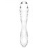 Satisfyer Dazzling Crystal - Doppelseitiger Glaskristall-Dildo (transparent)