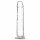 Suchtdelikat: Kristall-Dildo mit Sockel (transparent) - 18cm