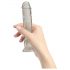 Suchtdelikat: Kristall-Dildo mit Sockel (transparent) - 18cm