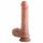 Dual Density - Realistischer Dildo mit Hoden, haftbar, 20cm (natur)