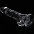 Lovetoy Flawless Clear - Saugfuß Dildo, 19cm (transparent)