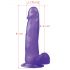 Lovetoy Jelly Studs - Lila Dildo mit Basis - 20cm