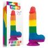 Lovetoy Prider - realistischer Dildo mit Hoden - 20cm (Regenbogen)