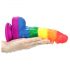 Lovetoy Prider - Realistischer Flüssigsilikon-Dildo - 19cm (Regenbogen)