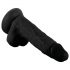 Mr. Rude - Realistischer Dildo mit Saugnapf, 19 cm (Schwarz)