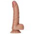 RealRock - Saugnapf Dildo mit Hoden - 15,5cm (dunkel)