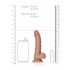 RealRock - Saugnapf Dildo mit Hoden - 15,5cm (dunkel)