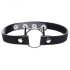 Master Series Kinky Kitty - Halsband mit Katzenkopf-Ring (schwarz)