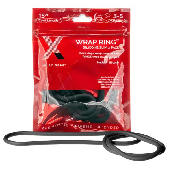 Perfect Fit Slim Wrap 15 - Schlanker Penisring - Schwarz (38cm)