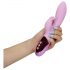 Loveline - Akku-Rabbit Vibrator mit Klitorisarm (Pink)