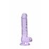 REALROCK - Transparenter realistischer Dildo - Lila (17cm)