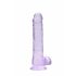 REALROCK - Transparentes realistisches Dildo - Lila (19 cm)