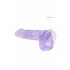 REALROCK - Realistischer Dildo Transparent Lila (15cm)