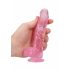 REALROCK - Transparenter, realitätsnaher Dildo - Pink (15cm)