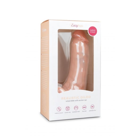 Easytoys - Saugnapf-Dildo mit Hoden (20cm) - Hautfarben