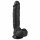 Easytoys - Haftfuß-Dildo mit Hoden (22,5cm) - Schwarz