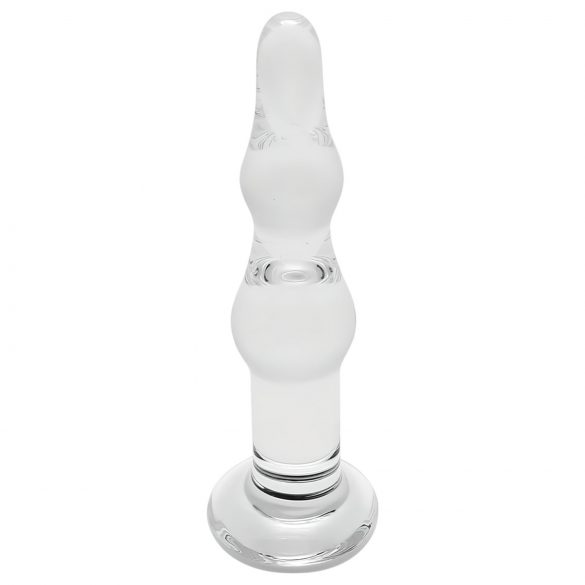 Rimba Dolly - Welliges Glas Analdildo (Transparent)