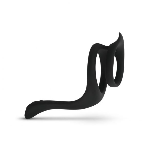 Easytoys Pleasure Ring - Flexibler Penis- und Hodenring (Schwarz)