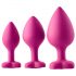 Flirts Anales Trainingskit - Plug-Set (3 Stk.) - Pink