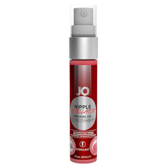 System JO - Erdbeer-Nippelgel - Prickelnd (30 ml)