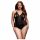 BACI Plus Size - Halsband Träger, transparentes Body - Schwarz (XL-XXL)