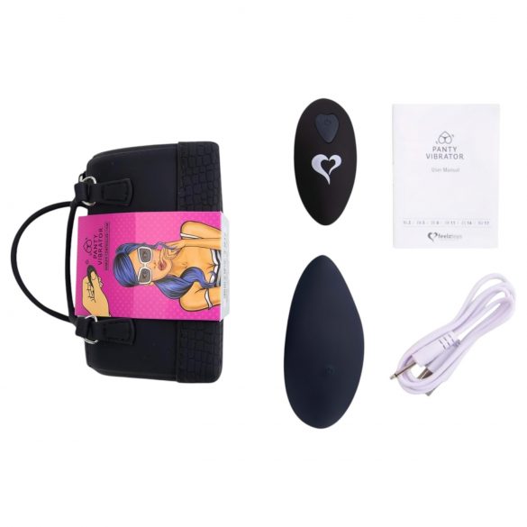 FEELZTOYS Panty - Akku-Radio-Klitorisvibrator (Schwarz)