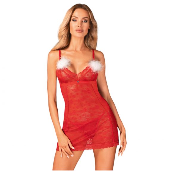 Obsessive Claussica - Babydoll & Tanga (Rot) - XL/XXL